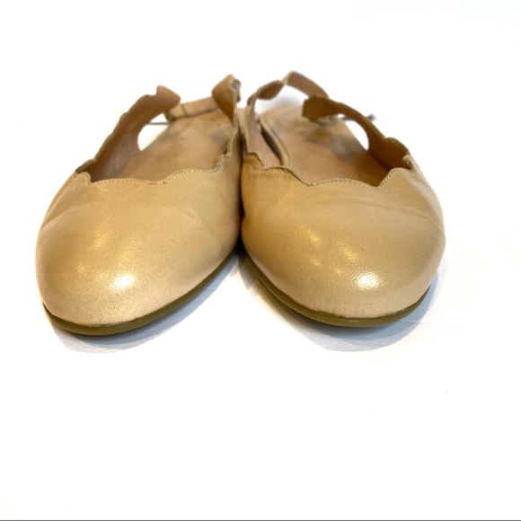 | fs/ny | tan scalloped slingback flats - Picture 6 of 8